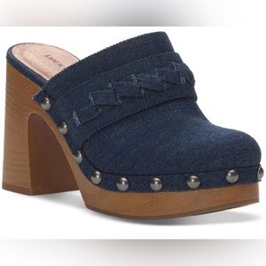 Lucky Brand Women's Denim Blue Mules